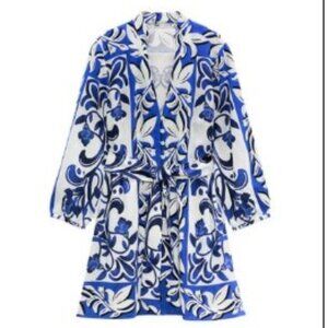 PRINTED SHIRT DRESS
